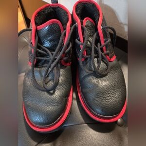 UGG MEN Black and Red Leather Boots